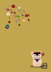 JP04 (lucky cat) + mustard yellow