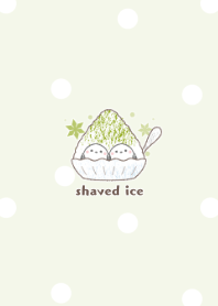 Shaved ice and Shimaenaga -green- dot