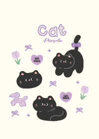 แมวดำ : มินิมอลสีม่วงน่ารักสุดๆ