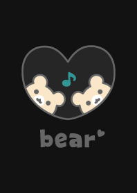 Bear Musical note - Black