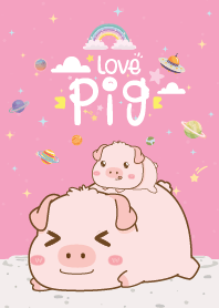 Pig Mini Galaxy Cute Pink