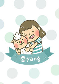 央羊癢YANG_大臉女孩與羊