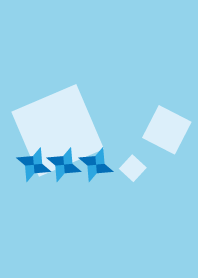 Origami Shuriken, simple blue