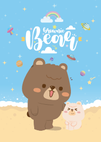 Brownie Bear The Beach Blue