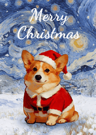 Christmas Corgi 02 Santa