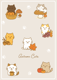 beige Autumn Cats 03_2