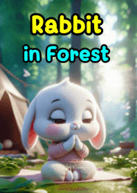 Peaceful Rabbit in Forest