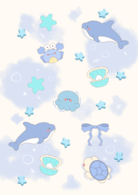 Dolphins are cute animals.