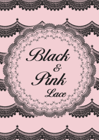 black & pink lace