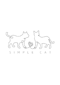 SIMPLE CAT - black and white -
