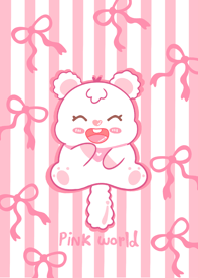 Bear pink world cute