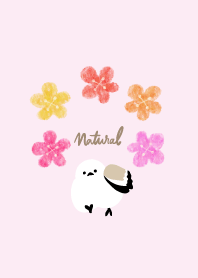 Long-tailed Tit Warm-colored flowers7 J