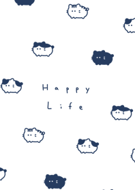 圓圓貓 | white navy