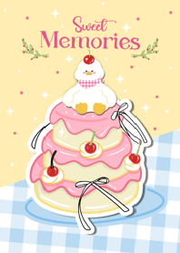sweet memories duck cute pastel minimal