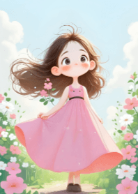 Cute Girl and Beautiful Nature V.14