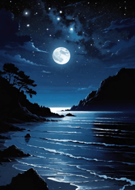Starry sky by the sea 0c60Bc