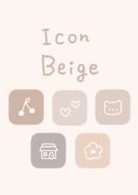 Beige cute icon