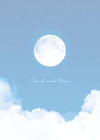 Cloud & Moon - gray & blue 01