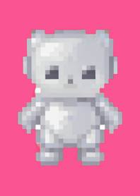ロボットのドット絵のきせかえ Pink 01