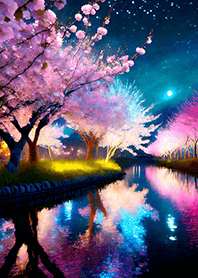 美しい夜桜の着せかえ#672