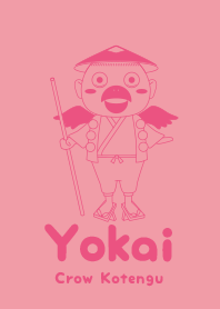 Yokai Crow Kotengu Rose pink