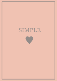 SIMPLE HEART =pink beige=*