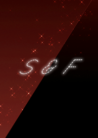 S & F -イニシャル-クールな赤と黒-
