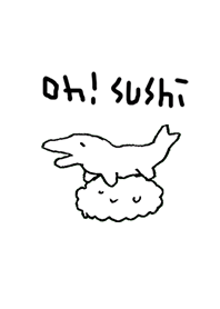 Oh! SUSHI dinosaur white I