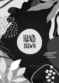 Hand Drawn Floral Black & White