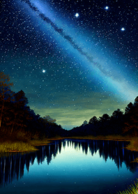 Beautiful starry night view#972