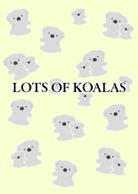 LOTS OF KOALAS-LIGHT LIME GREEN