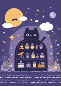 Cute little cat on Halloween night 2_48