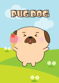 Love Lovely Pug Dog Theme