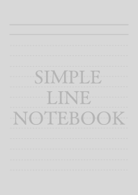SIMPLE GRAY LINE NOTEBOOKj/GRAY