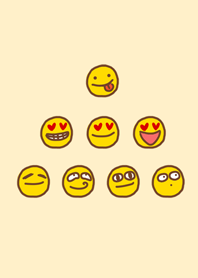 面白い黄色の絵文字パック