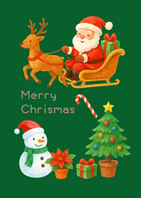 快樂的聖誕節(森林綠色)