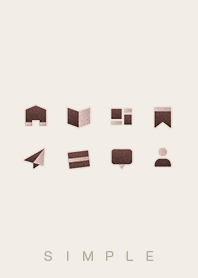 SIMPLE 質感拼接（栗子棕）