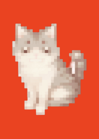 Cat Pixel Art Theme  Red 03