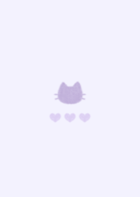 ねこハート(くすみパープル)
