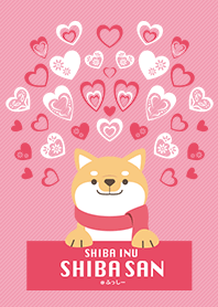 SHIBAINU SHIBASAN -Lovely Heart pink-