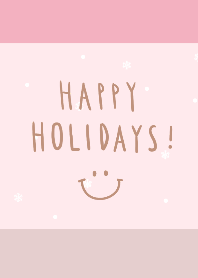 happy holidays smile pink theme.
