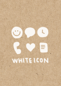 Kraft paper and white icon