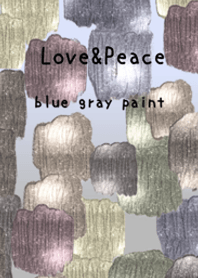 Oil painting art blue gray paint 86