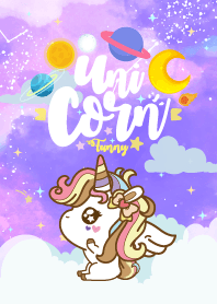 Unicorn Funny Galaxy Magenta Cloud