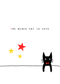 the black cat is cute2