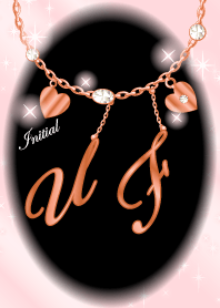 【U&F】イニシャル運気UP!ピンクゴールド