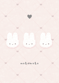 Fluffy Rabbit Tile1  - Pink Beige 02