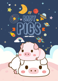 Baby Pig Galaxy Navy Blue