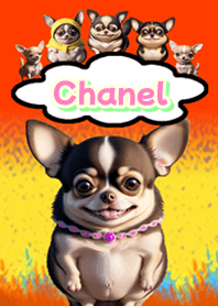 Chanel with Chihuahua Red05