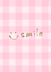 Pink gingham check - smile2-